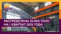 EVRAZ STEEL BUILDING распределил 25 000 тонн на I квартал 2025 г. среди 53 ЗМК и заводов ЛКМ