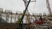 EVRAZ STEEL BUILDING монтирует металлоконструкции на стадионе «Торпедо»
