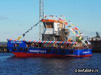 На Онежском ССЗ спустили экосудно для морского порта Владивосток